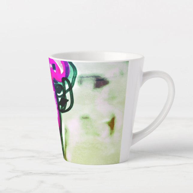 Taza De Café Latte Flamingo (Derecha)