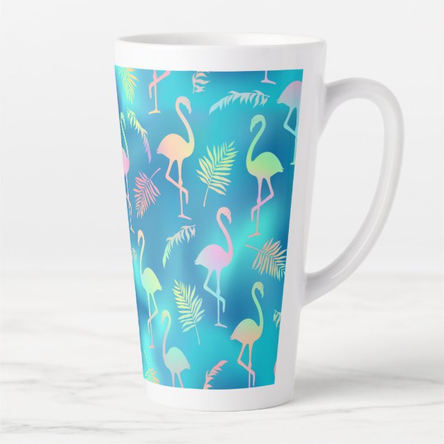 Taza De Café Latte Flamingo arcoiris (Derecha)