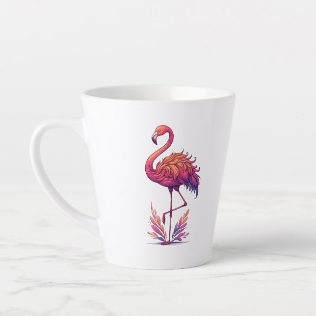 Taza De Café Latte Flamingo Lover (Izquierda)