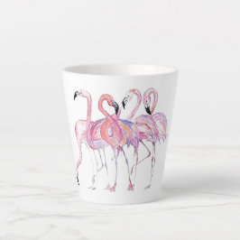 Taza De Café Latte Flamingo rosa Latte Mug