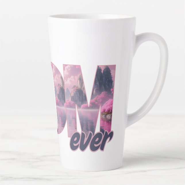 Taza De Café Latte Flamingos in einer Traumwelt - best Mom ever (Derecha)