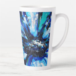 Taza De Café Latte Fleur bleue