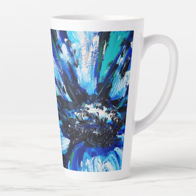 Taza De Café Latte Fleur bleue (Derecha)