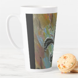 Taza De Café Latte Fleur de lis green