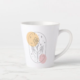 Taza De Café Latte Flor