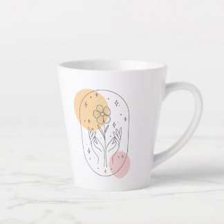 Taza De Café Latte Flor