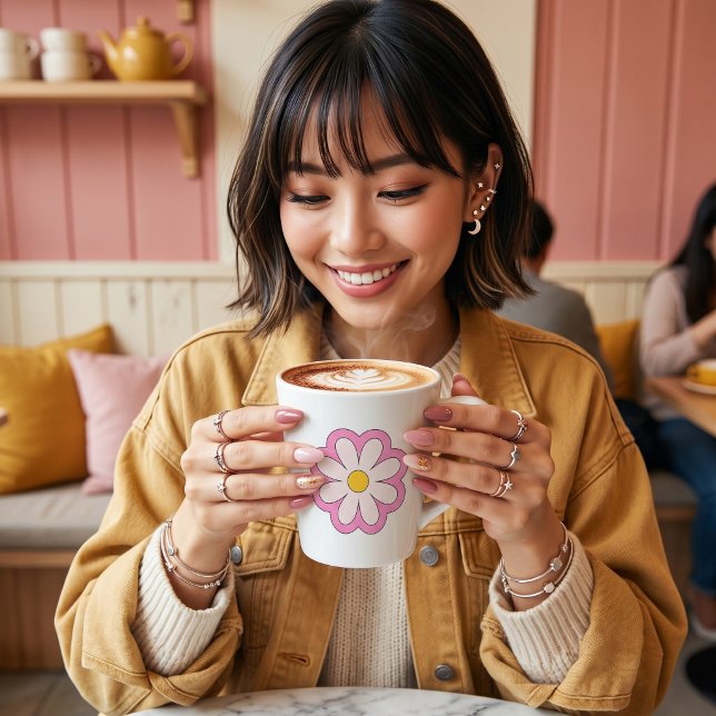 Taza De Café Latte Flor (Subido por el creador)