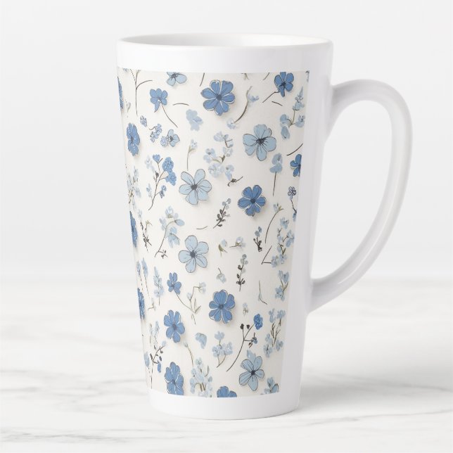 Taza De Café Latte Flor (Derecha)