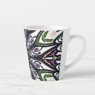 Taza De Café Latte flor alucinante