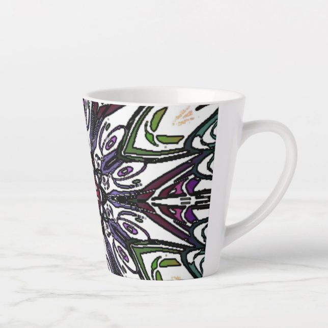 Taza De Café Latte flor alucinante (Derecha)