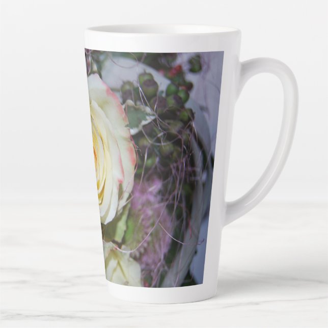 Taza De Café Latte flor bouquet latte mug (Derecha)