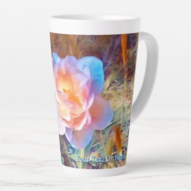 Taza De Café Latte Flor colorida (Ángulo derecho)