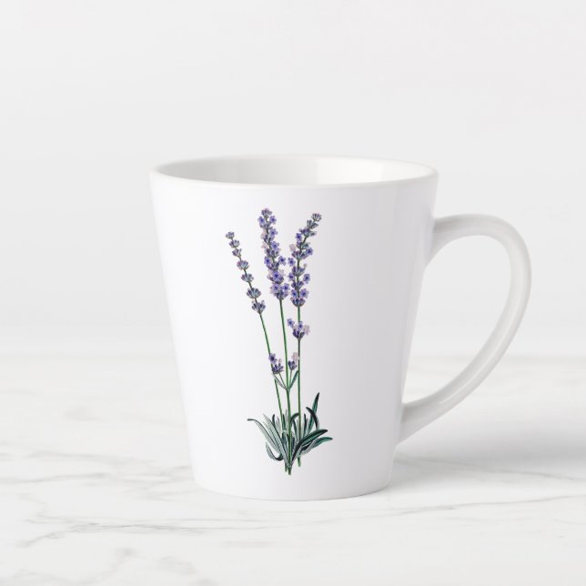 Taza De Café Latte Flor de lavanda Calm Mug (Derecha)