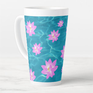Taza De Café Latte Flor de Lotus