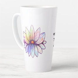 Taza De Café Latte Flor de Lotus con lata de actitud