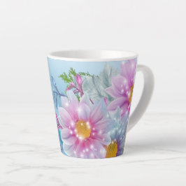 Taza De Café Latte Flor De Naturaleza