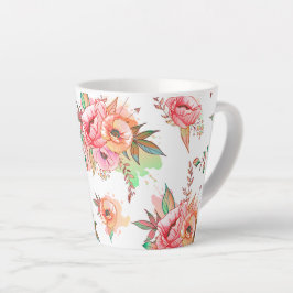 Taza De Café Latte flor de primavera