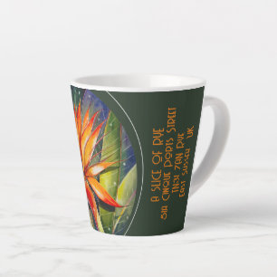 Taza De Café Latte Flor de Strelizia Pintada EVE