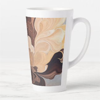Taza De Café Latte Flor de Tierra Dorada