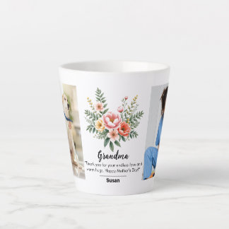 Taza De Café Latte Flor floral Día de la madre Granma regalo Combo