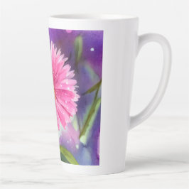 Taza De Café Latte Flor morada