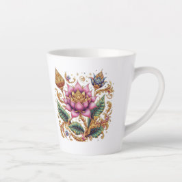 Taza De Café Latte Flor motriz tailandesa