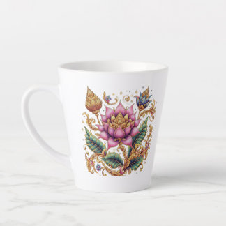 Taza De Café Latte Flor motriz tailandesa