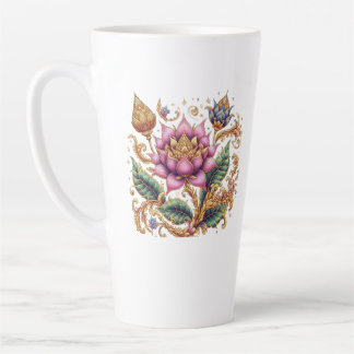 Taza De Café Latte Flor motriz tailandesa grande