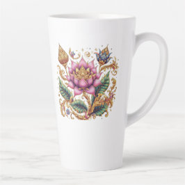 Taza De Café Latte Flor motriz tailandesa grande