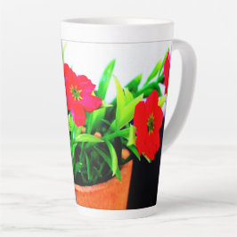 Taza De Café Latte Flor Pot