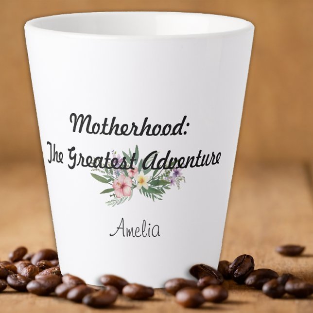 Taza De Café Latte Flor silvestre de la madre Gratitude Latte Mug (Subido por el creador)