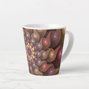 Taza De Café Latte Flor surrealista brillante modernidad Resumen arte