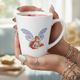 Taza De Café Latte Floración