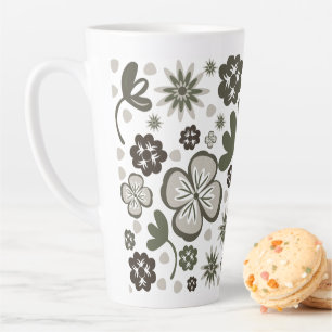 Taza De Café Latte Floral