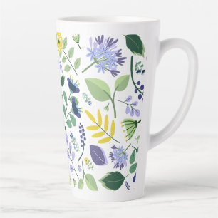 Taza De Café Latte Floral