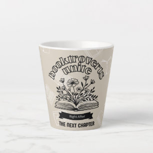 Taza De Café Latte Floral "Booktroverts úne"