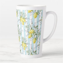 Floral de Flor de Limón Italiano Franja Mediterrán