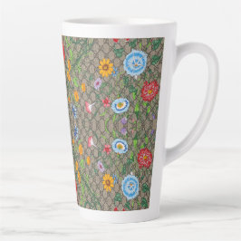 Taza De Café Latte Floral de moda