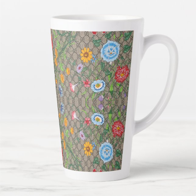 Taza De Café Latte Floral de moda (Derecha)
