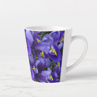 Taza De Café Latte Floral de primavera de irlandeses azules en miniat