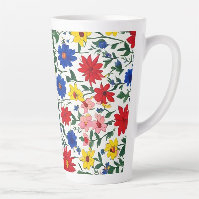 Taza De Café Latte Floral grande (Derecha)