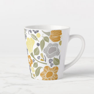 Taza De Café Latte Floral Latte Mug