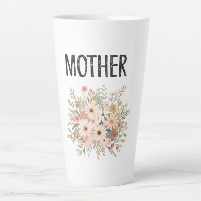 Taza De Café Latte Floral 'MADRE' Bouquet Mug (Anverso)