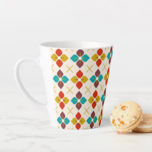 Taza De Café Latte Floral retro