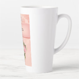 Taza De Café Latte Floral rosa con diseño de princesa Diamond Tiara
