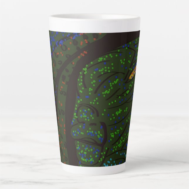 Taza De Café Latte Floral Sea Monster (Anverso)