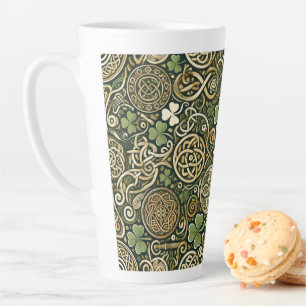Taza De Café Latte Florecer Celta