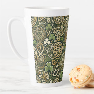 Taza De Café Latte Florecer Celta