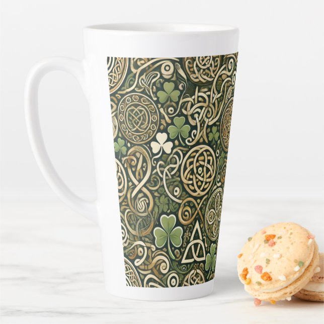 Taza De Café Latte Florecer Celta (In situ)