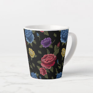 Taza De Café Latte Flores